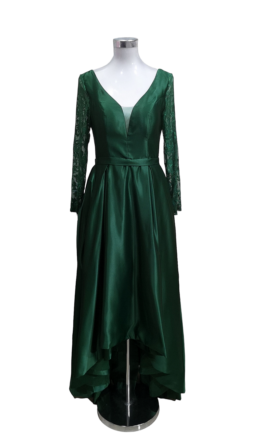 1831 - Emerald green long sleeve dress